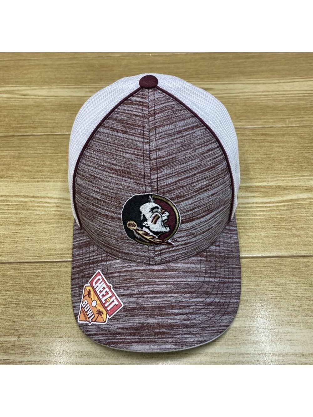 Florida State Seminole Baseball Cap Cheez It Bowl Hat Mesh Flexfit StrapBack S/M